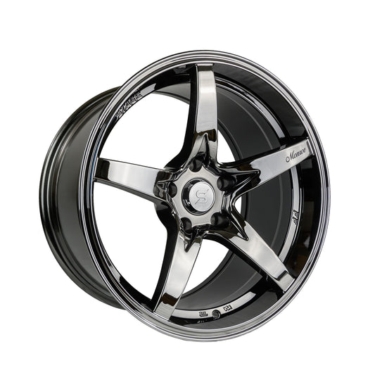 Stage Wheels Monroe 18x9 +22mm 5x120 CB: 74.1 Color: Black Chrome