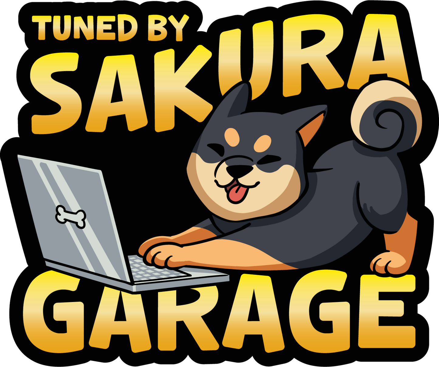 Tuned by Sakura Garage Sticker