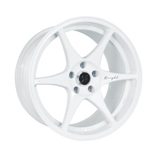 Stage Wheels Knight 18x9.5 +35mm 5x100 CB: 73.1 Color: White
