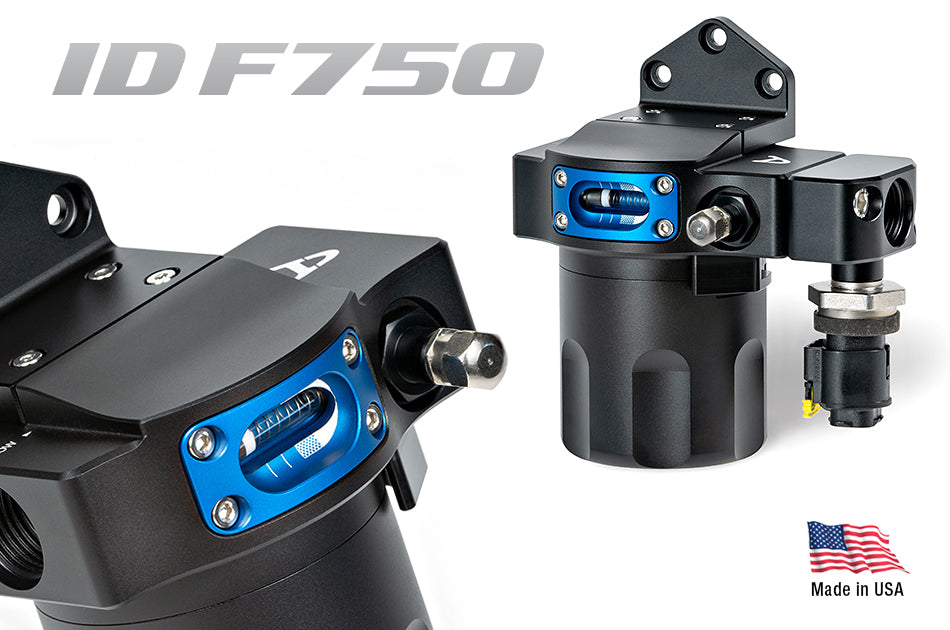 Injector Dynamics ID-F750 Fuel Filter, black/blue finish